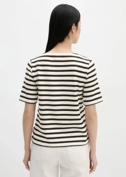 Streifen-T-Shirt straight aus weichem Jersey