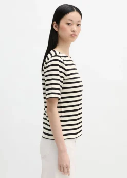 Streifen-T-Shirt straight aus weichem Jersey