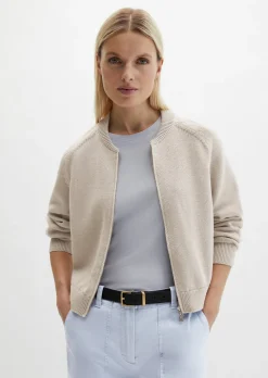 Strickblouson loose aus Heavy Weight Cotton
