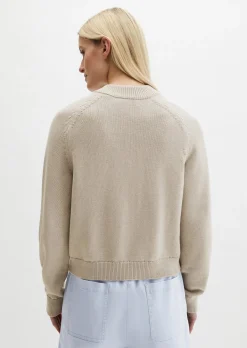 Strickblouson loose aus Heavy Weight Cotton