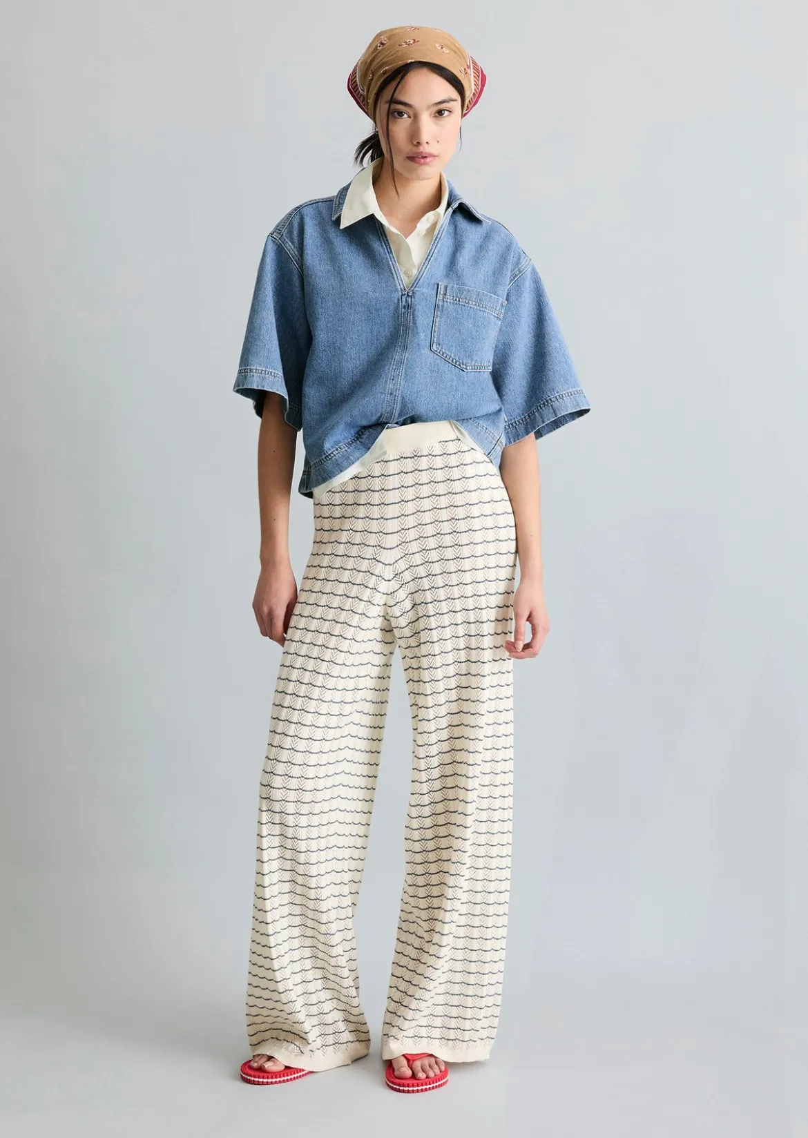 Strickhose wide aus Organic Cotton
