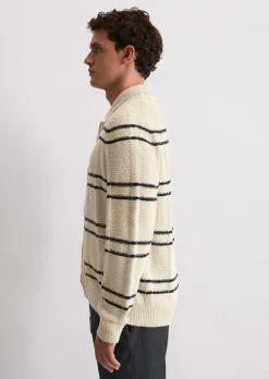 Strickjacke mit Kragen regular mit spannendem Struktur-Mix