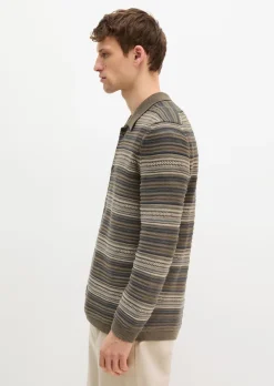Strickjacke regular aus Bio-Baumwolle und Leinen