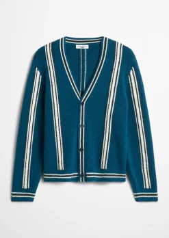 Strickjacke regular aus weichem Schurwoll-Mix