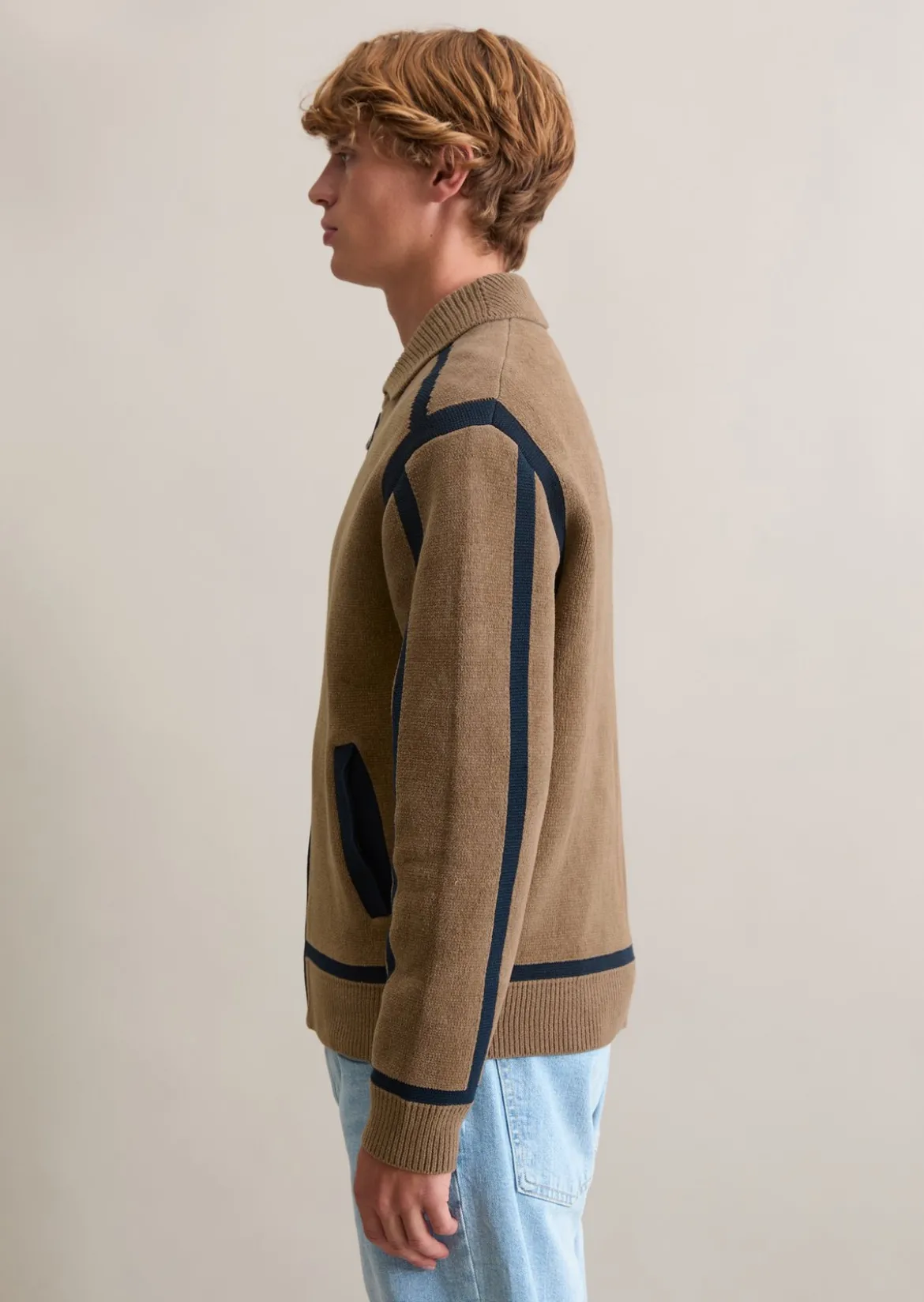 Strickjacke regular aus weichem Bio-Baumwoll-Chenille