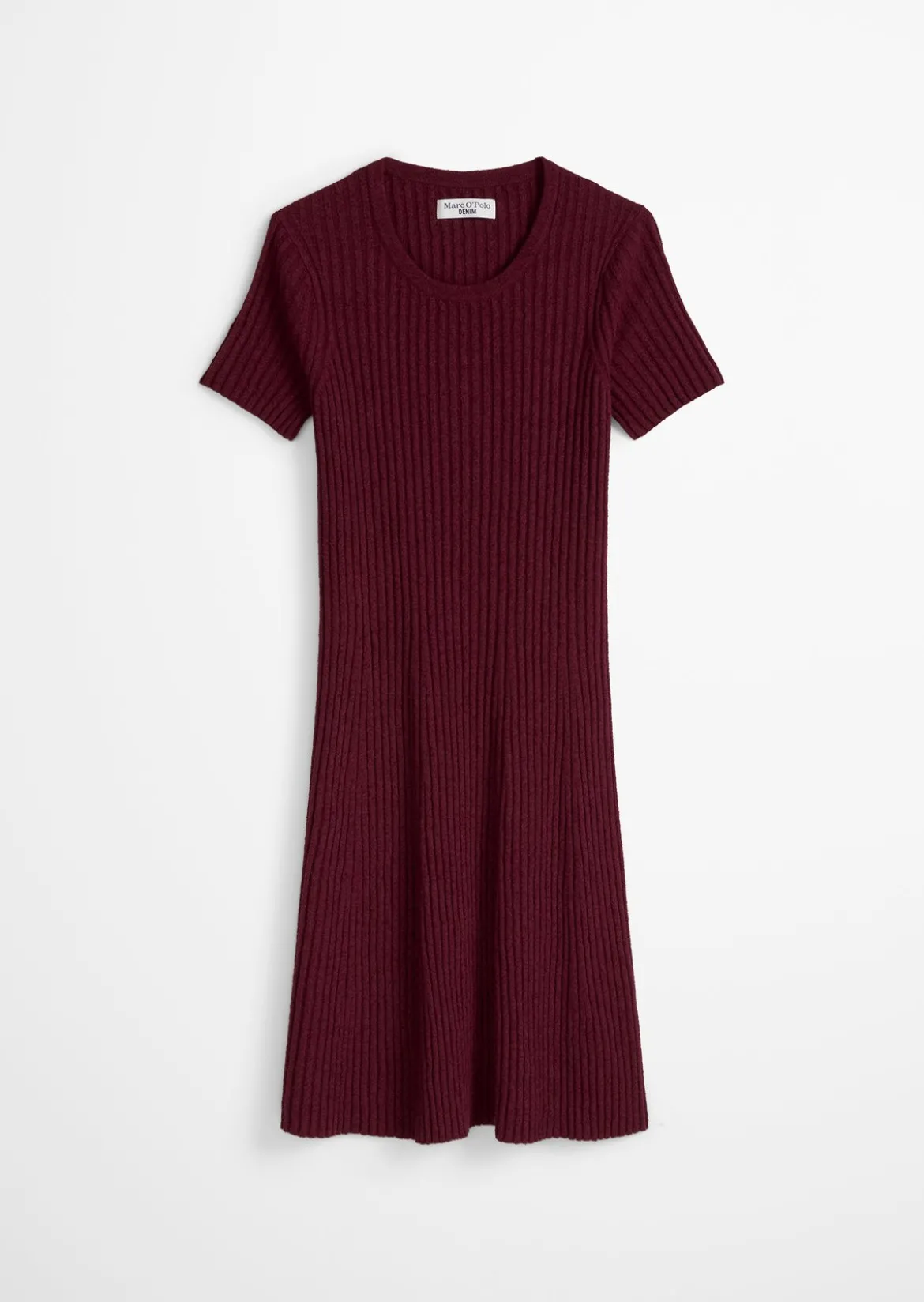 Strickkleid slim aus geripptem Organic Cotton-Mix