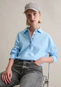 Strickpolo relaxed aus Soft Cotton Stretch