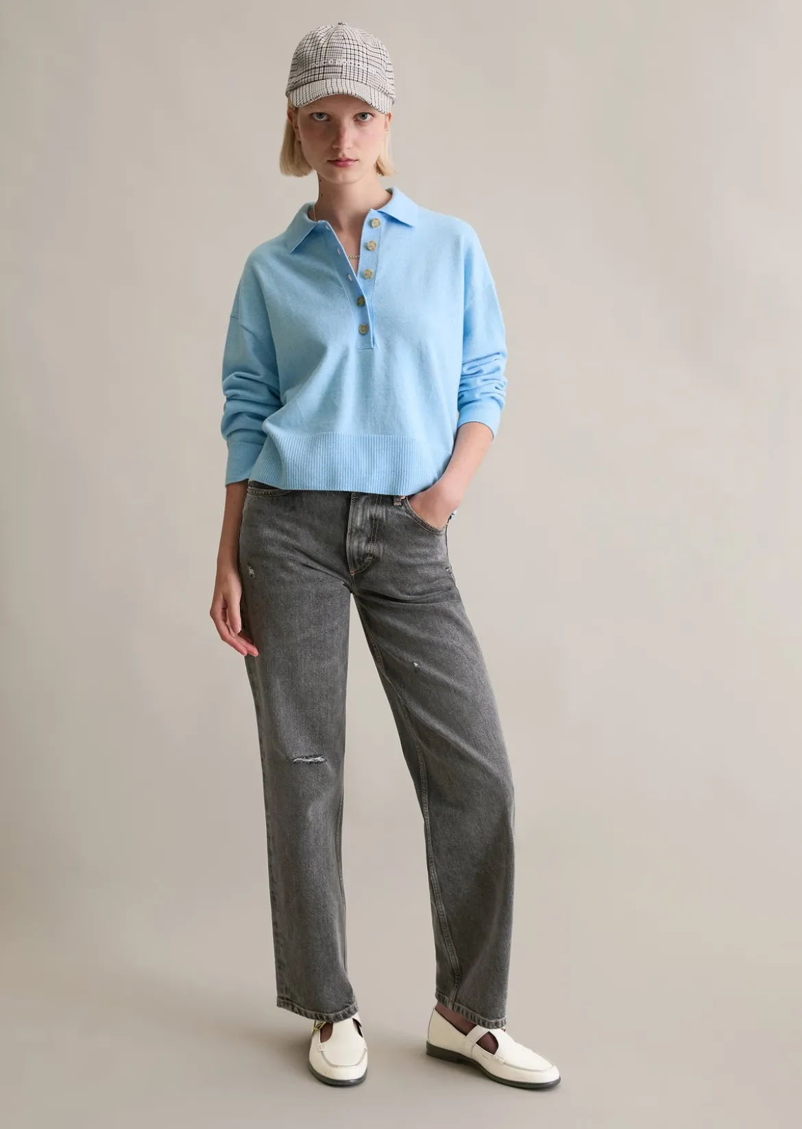 Strickpolo relaxed aus Soft Cotton Stretch