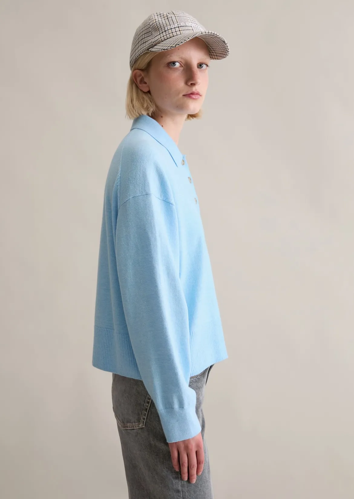 Strickpolo relaxed aus Soft Cotton Stretch
