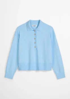 Strickpolo relaxed aus Soft Cotton Stretch