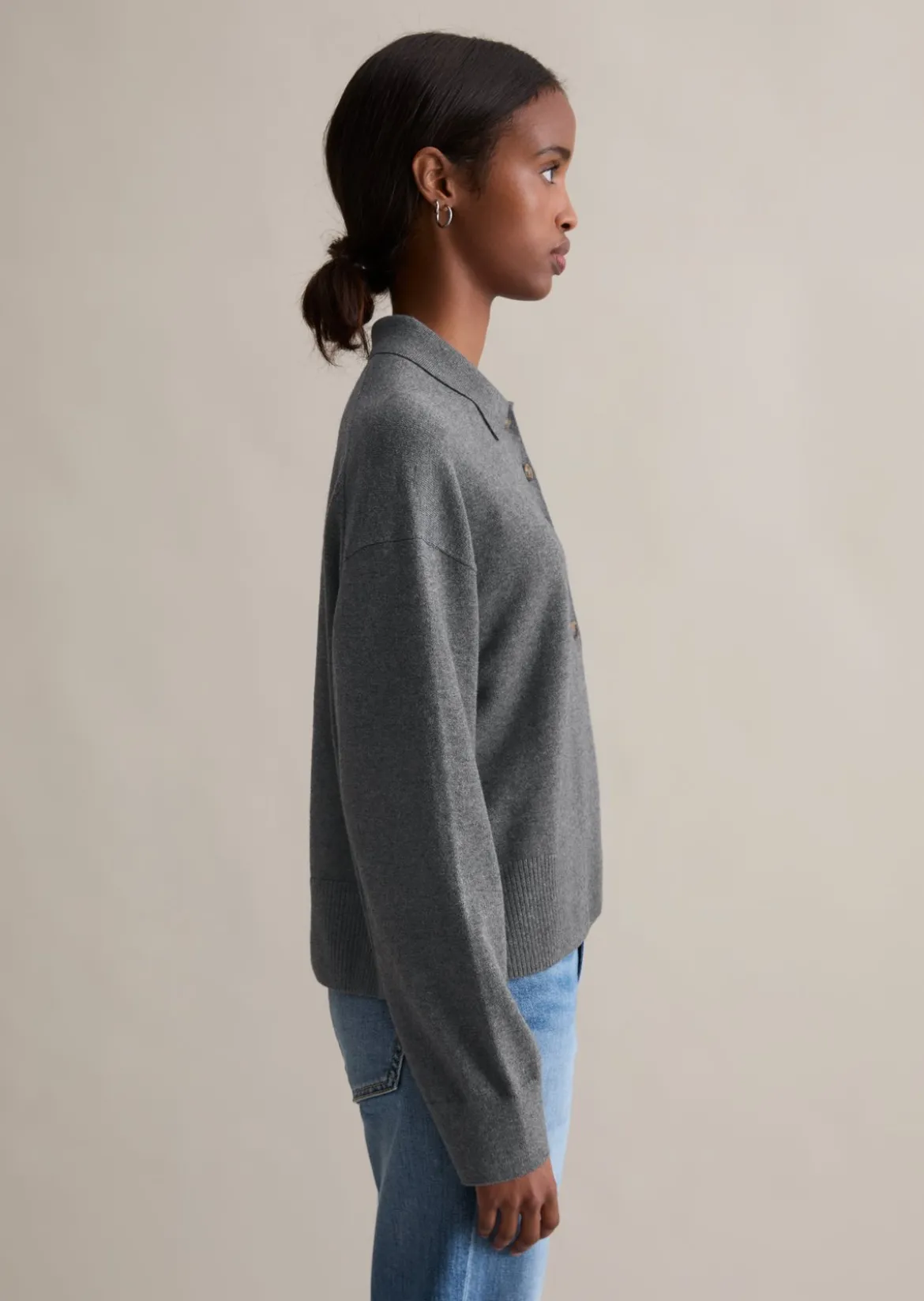 Strickpolo relaxed aus Soft Cotton Stretch