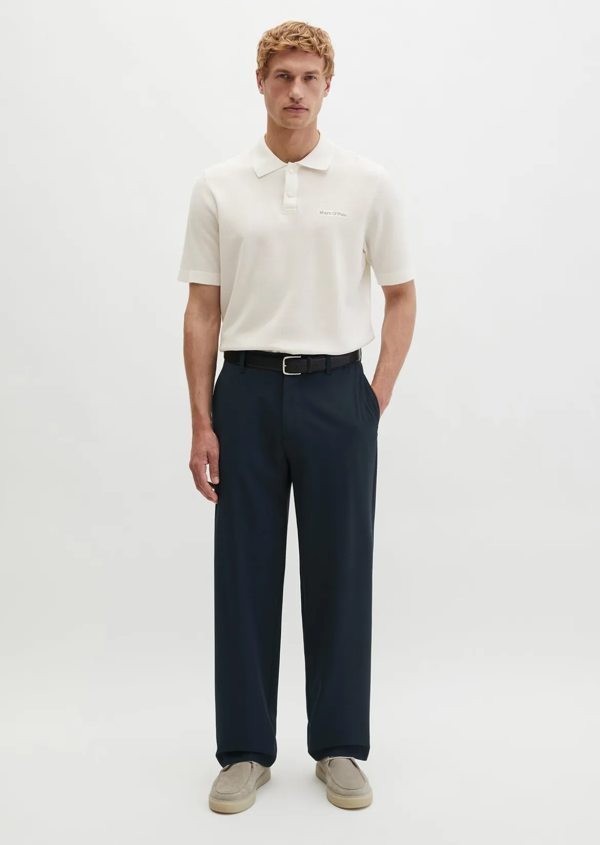 Strick-Poloshirt DFB Travel Collection aus reiner Bio-Baumwolle