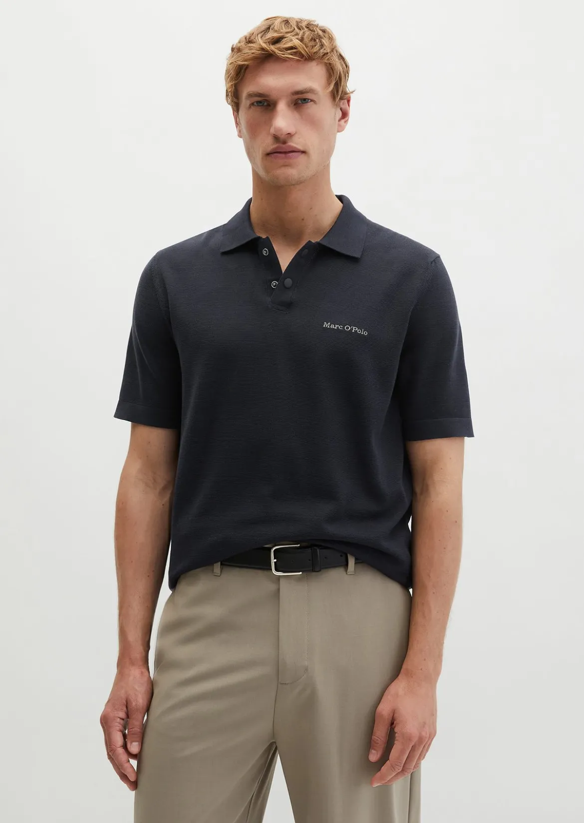 Strick-Poloshirt DFB Travel Collection aus reiner Bio-Baumwolle