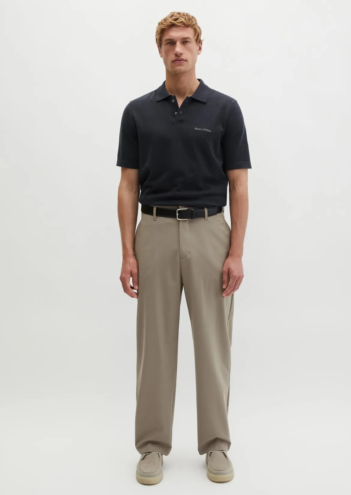 Strick-Poloshirt DFB Travel Collection aus reiner Bio-Baumwolle