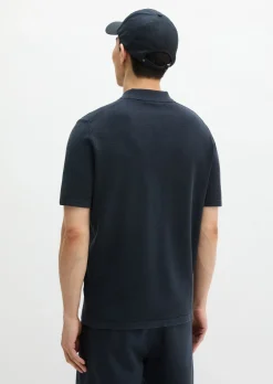 Strick-Poloshirt regular aus zertifizierter Bio-Baumwolle