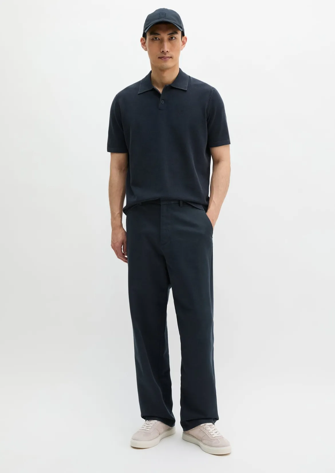 Strick-Poloshirt regular aus zertifizierter Bio-Baumwolle