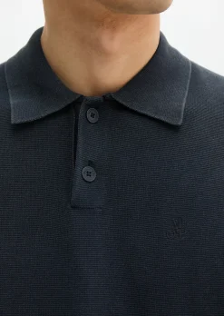 Strick-Poloshirt regular aus zertifizierter Bio-Baumwolle
