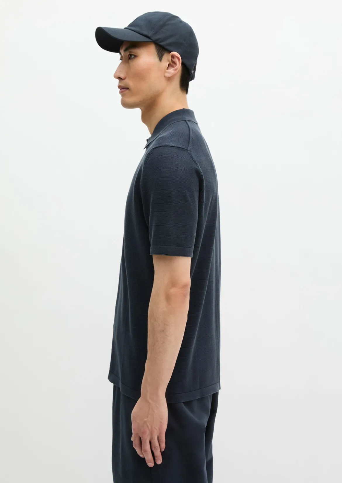 Strick-Poloshirt regular aus zertifizierter Bio-Baumwolle