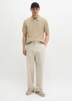 Strick-Poloshirt regular aus reiner Bio-Baumwolle