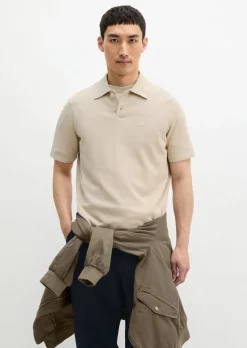 Strick-Poloshirt regular aus zertifizierter Bio-Baumwolle
