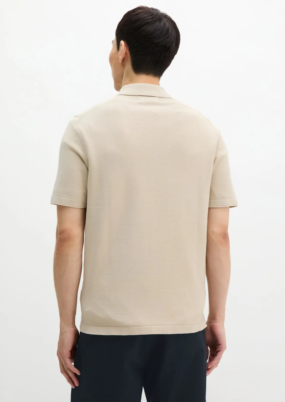 Strick-Poloshirt regular aus zertifizierter Bio-Baumwolle