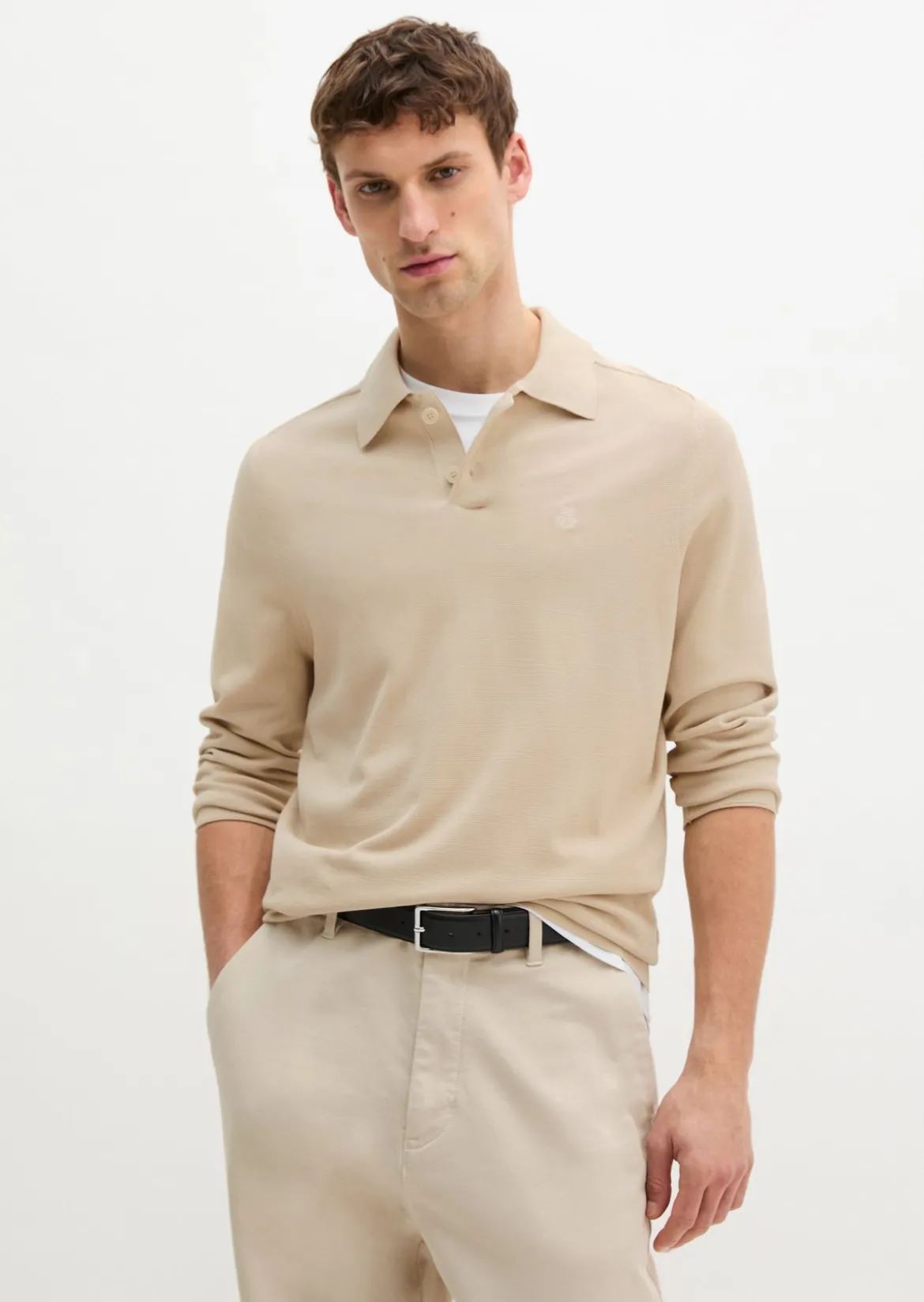 Strick-Poloshirt regular aus zertifizierter Bio-Baumwolle