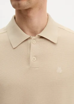 Strick-Poloshirt regular aus zertifizierter Bio-Baumwolle