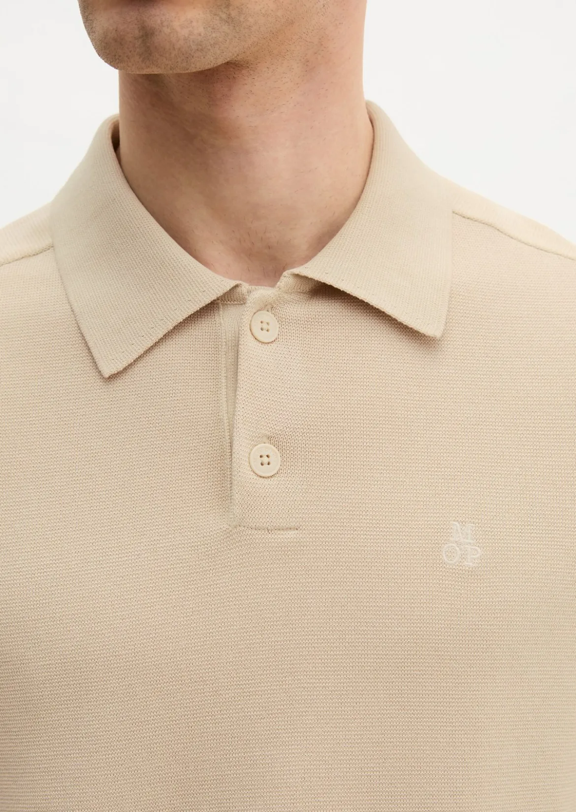 Strick-Poloshirt regular aus zertifizierter Bio-Baumwolle