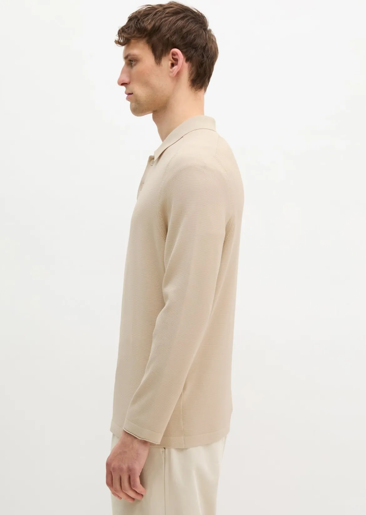 Strick-Poloshirt regular aus zertifizierter Bio-Baumwolle