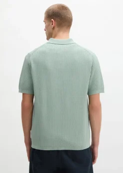 Strick-Poloshirt regular aus reiner Bio-Baumwolle