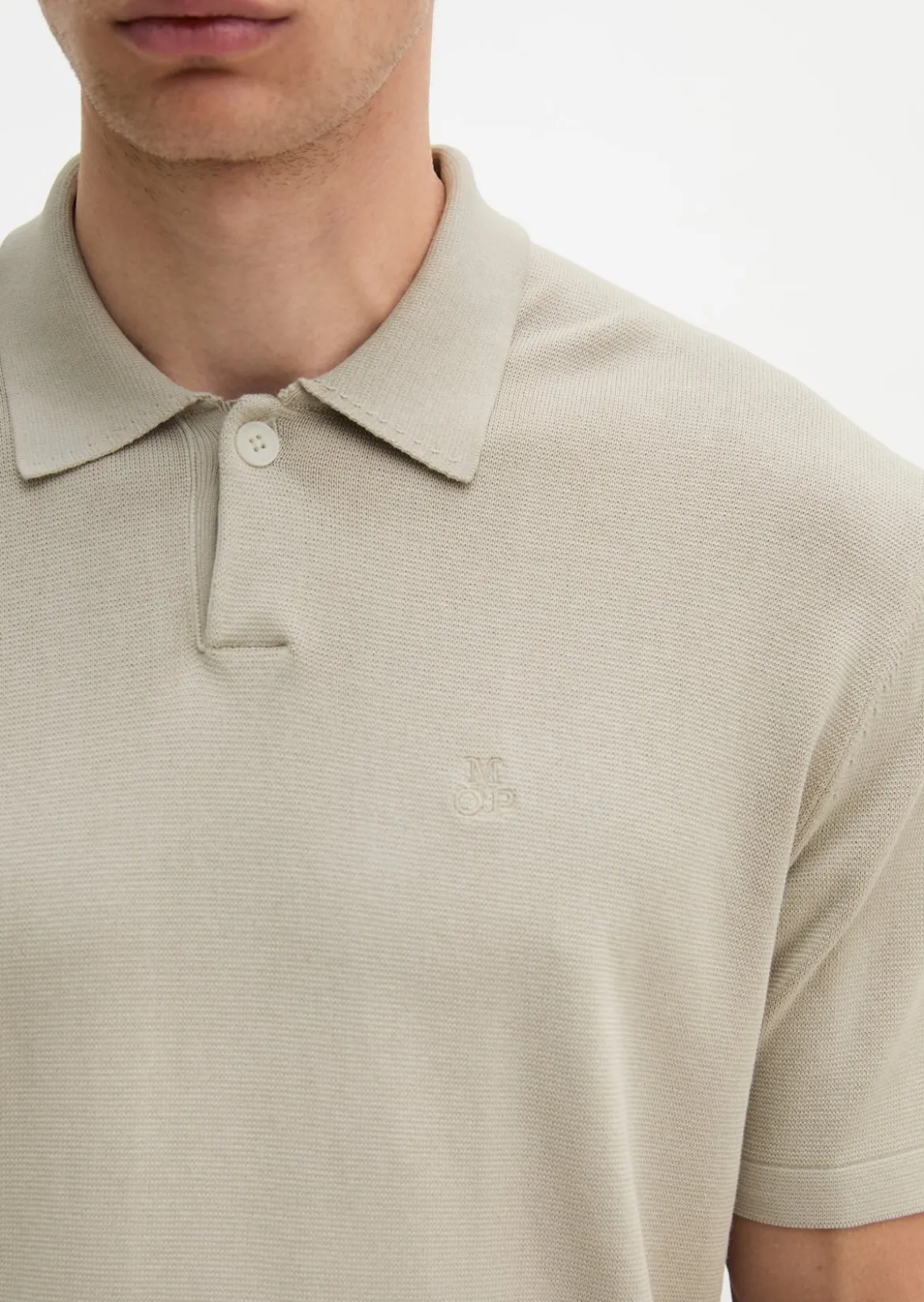 Strick-Poloshirt regular aus reiner Bio-Baumwolle