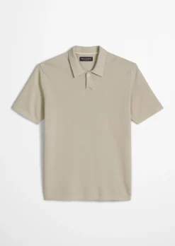 Strick-Poloshirt regular aus reiner Bio-Baumwolle