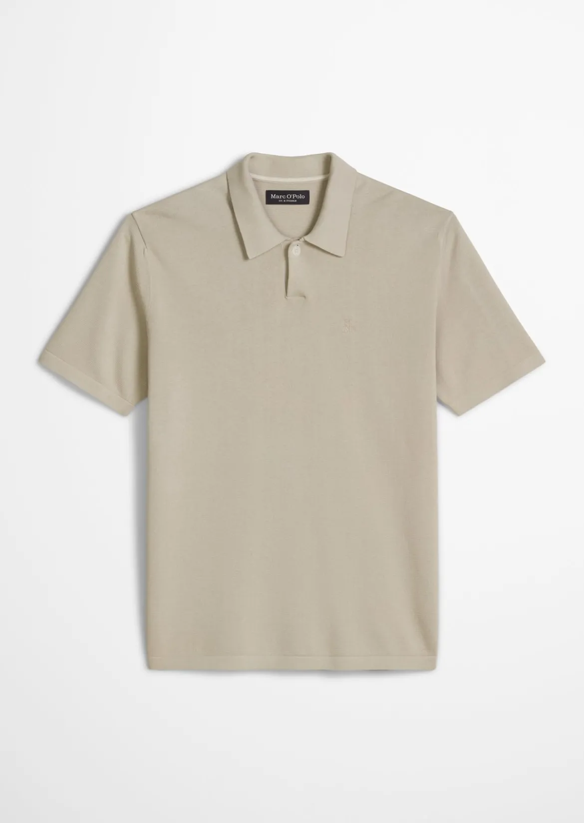 Strick-Poloshirt regular aus reiner Bio-Baumwolle