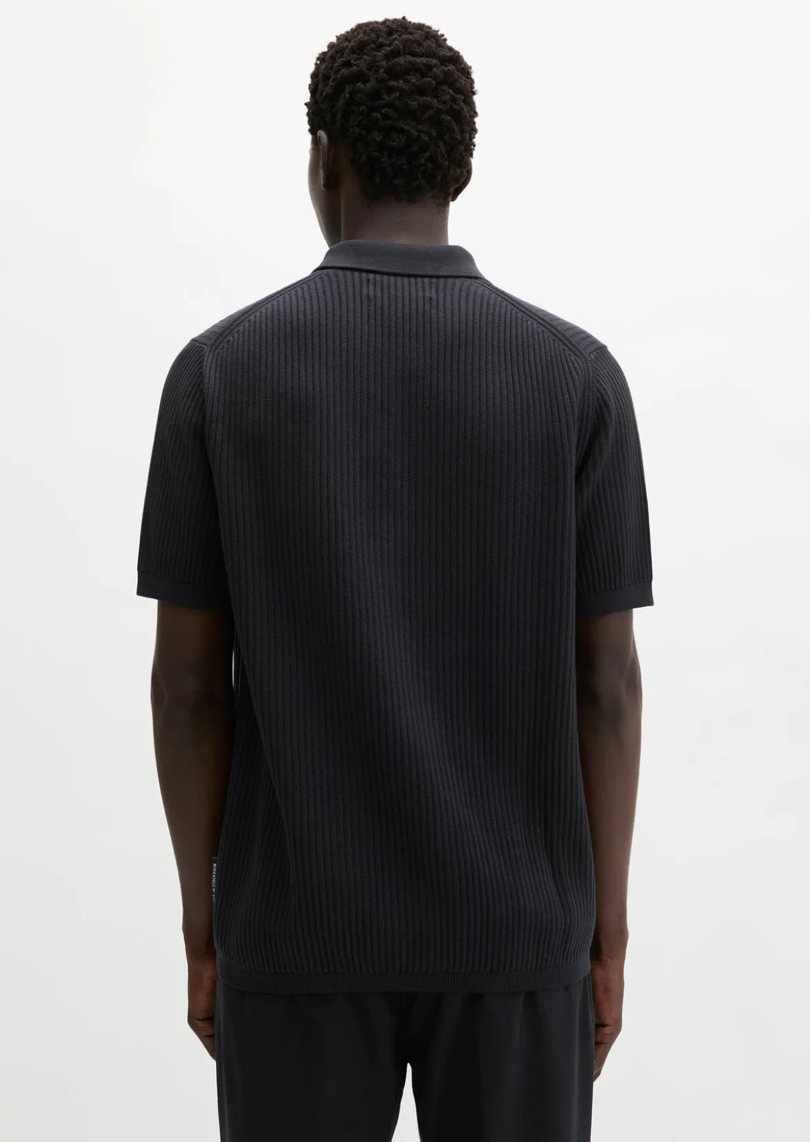 Strick-Poloshirt regular aus reiner Bio-Baumwolle
