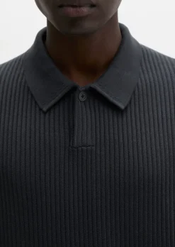 Strick-Poloshirt regular aus reiner Bio-Baumwolle