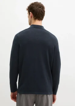 Strick-Poloshirt regular aus zertifizierter Bio-Baumwolle