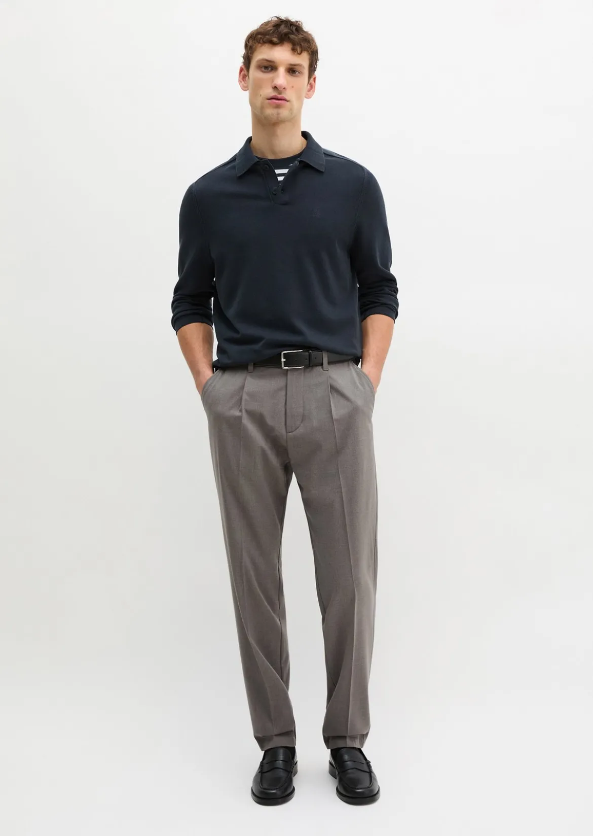 Strick-Poloshirt regular aus zertifizierter Bio-Baumwolle