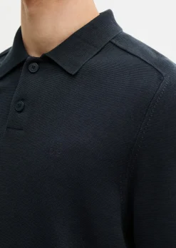 Strick-Poloshirt regular aus zertifizierter Bio-Baumwolle