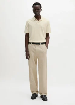 Strick-Poloshirt regular aus zertifizierter Bio-Baumwolle