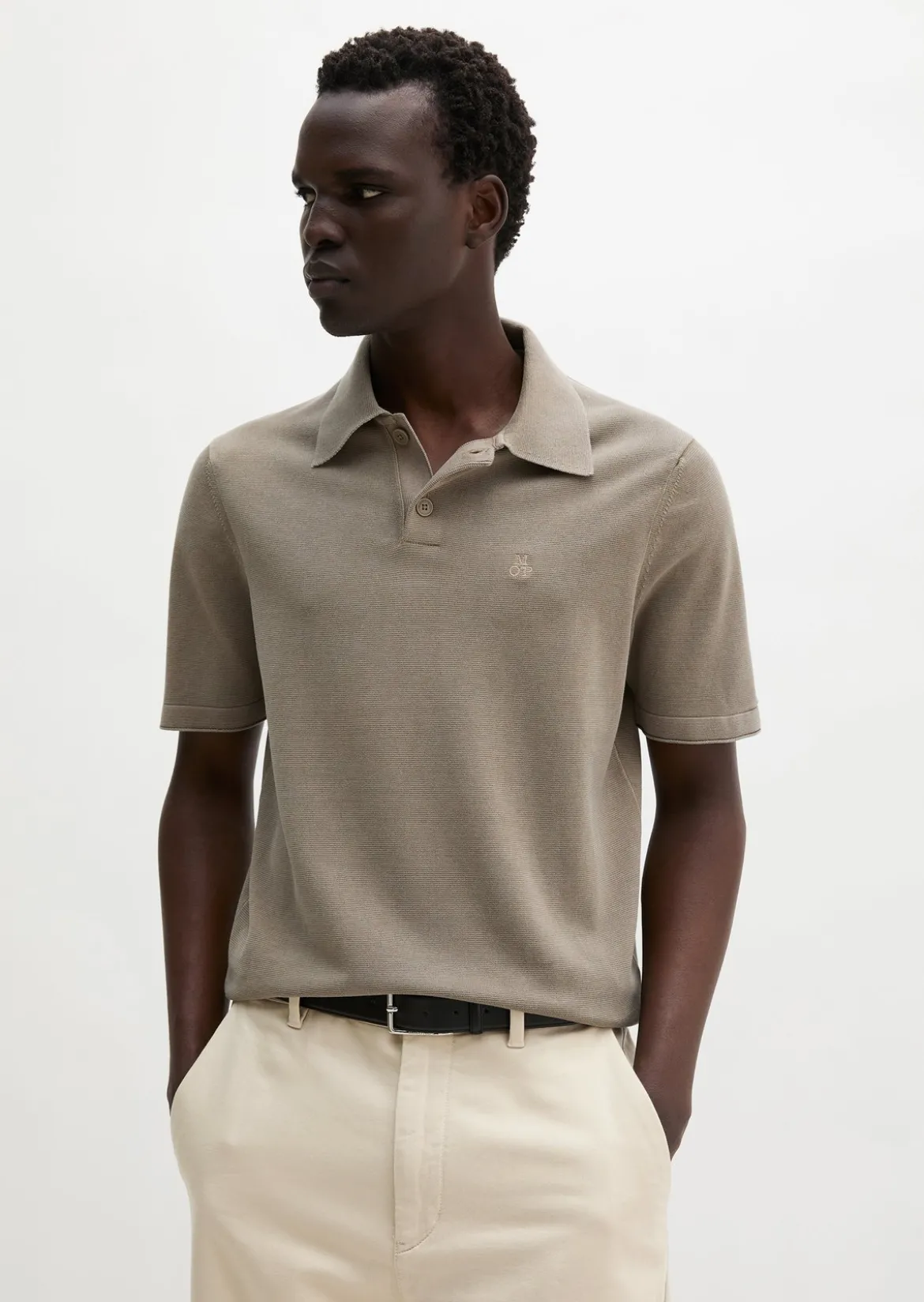 Strick-Poloshirt regular aus zertifizierter Bio-Baumwolle