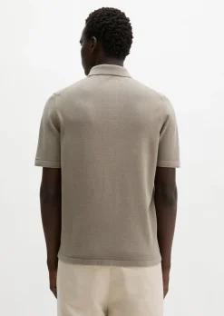 Strick-Poloshirt regular aus zertifizierter Bio-Baumwolle