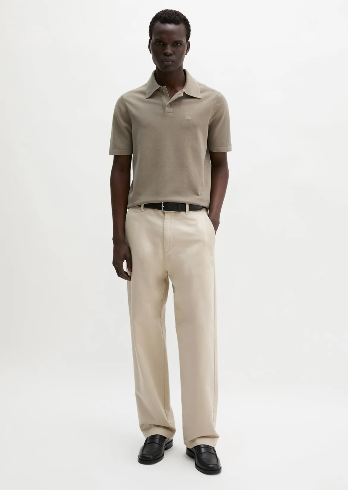 Strick-Poloshirt regular aus zertifizierter Bio-Baumwolle