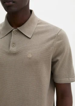 Strick-Poloshirt regular aus zertifizierter Bio-Baumwolle