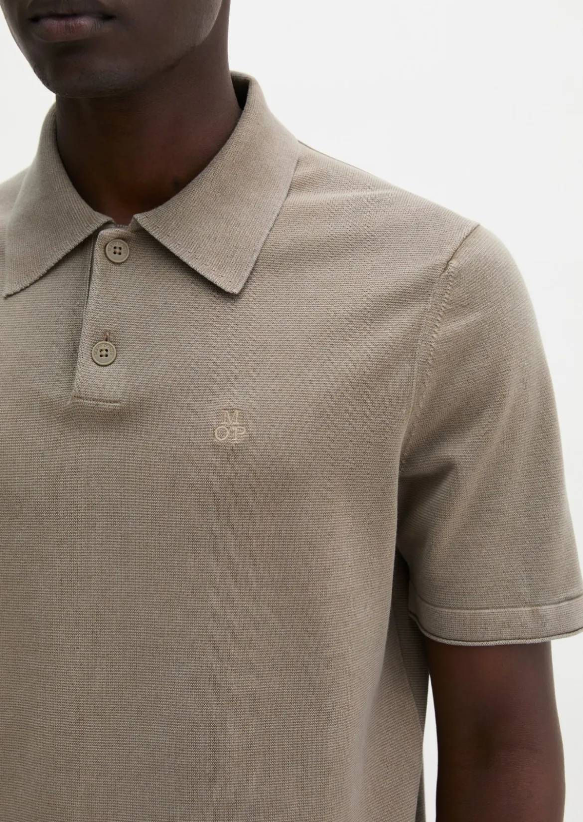 Strick-Poloshirt regular aus zertifizierter Bio-Baumwolle
