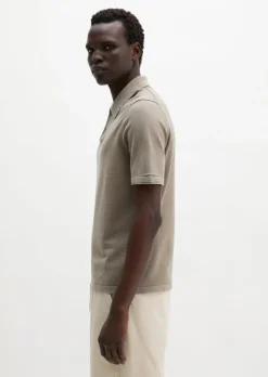 Strick-Poloshirt regular aus zertifizierter Bio-Baumwolle