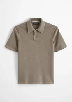 Strick-Poloshirt regular aus zertifizierter Bio-Baumwolle