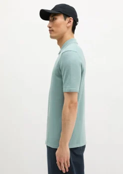 Strick-Poloshirt regular aus zertifizierter Bio-Baumwolle