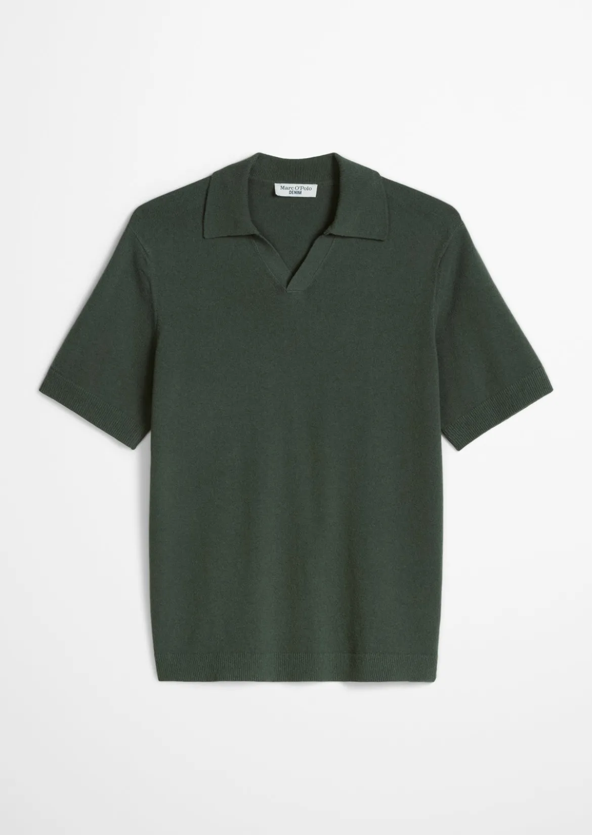 Strick-Poloshirt relaxed aus strukturiertem Bio-Baumwoll-Mix