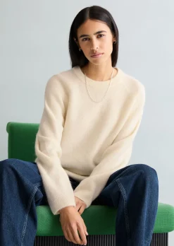 Strickpullover relaxed aus kuscheligem Alpakawolle-Mix