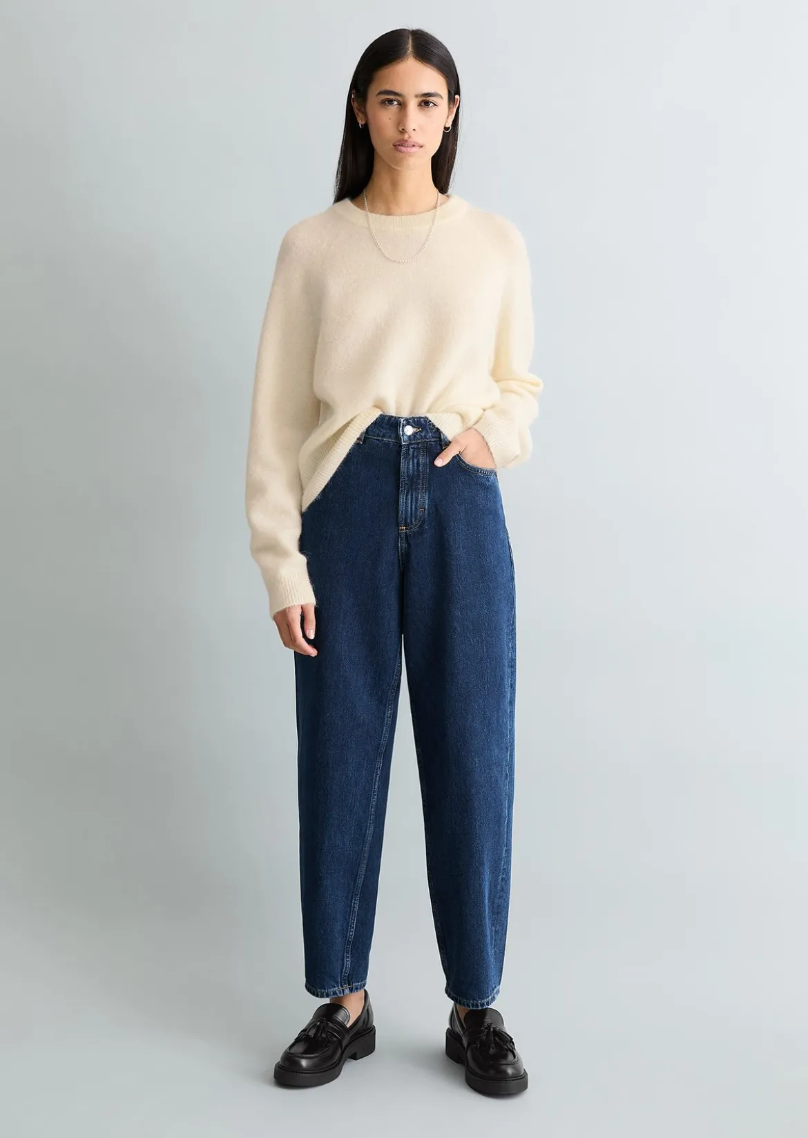 Strickpullover relaxed aus kuscheligem Alpakawolle-Mix